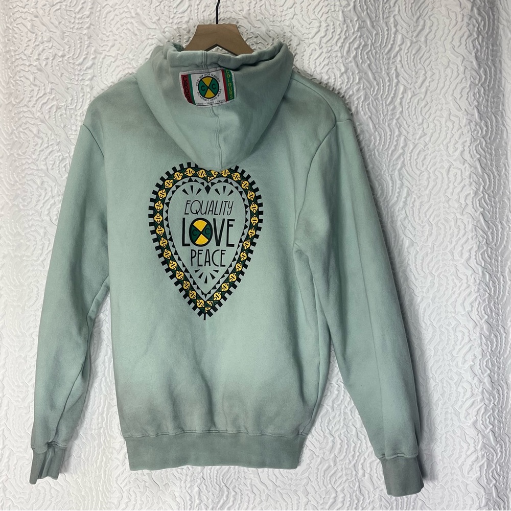 Cross Colours Equality Love Peace Ombre Hooded Sweatshirt XS